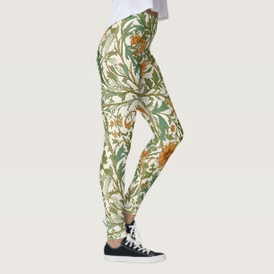 Seamless William Morris style floral pattern Leggi Leggings