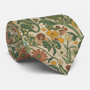 Seamless William Morris style floral pattern Neck Tie