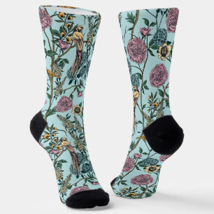 Seamless William Morris style floral pattern Socks