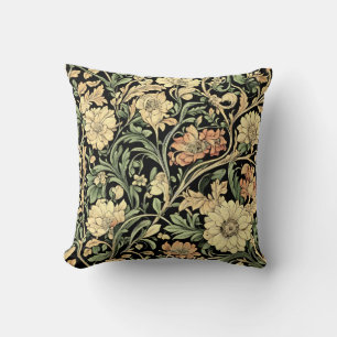 Seamless William Morris style floral pattern Throw Cushion