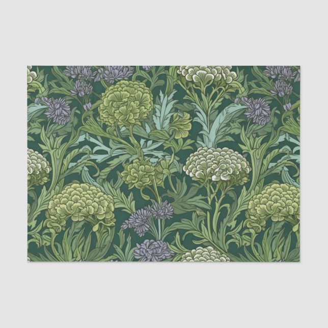 Seamless William Morris style floral pattern Tissue Paper (Front)