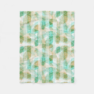Seamless winter Christmas green beige pine cones t Fleece Blanket