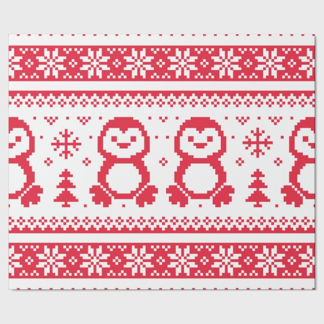 Seamless winter pattern Christmas wrapping paper (Seam)