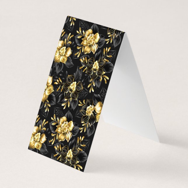 Seamless with jewellery orchids business card (Back)