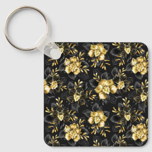 Seamless with jewellery orchids key ring