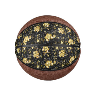 Seamless with jewellery orchids mini basketball