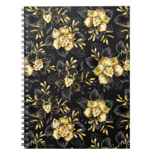 Seamless with jewellery orchids notebook