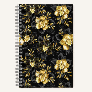 Seamless with jewellery orchids notebook