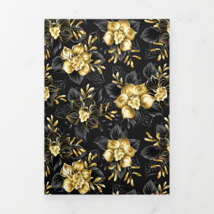 Seamless with jewellery orchids Tri-Fold card