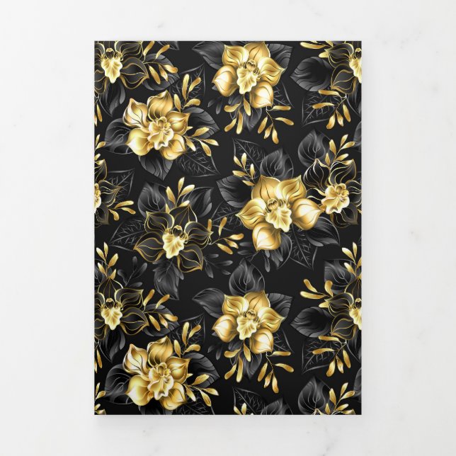 Seamless with jewellery orchids Tri-Fold programme (Cover)