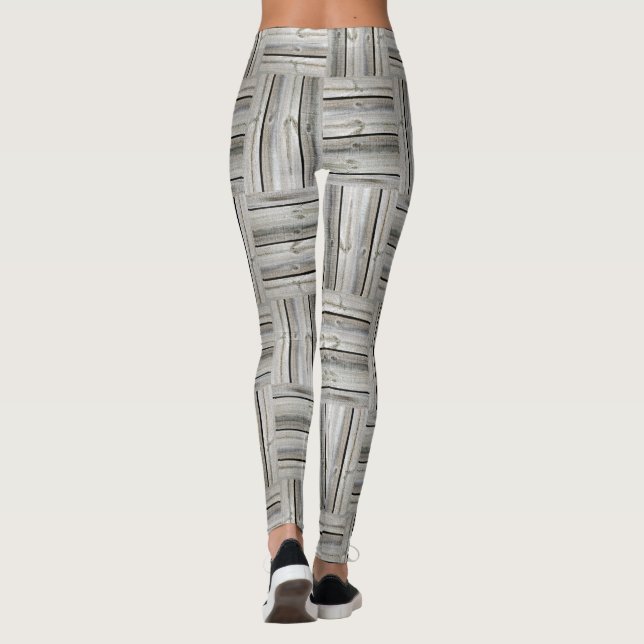 Seamless wood pattern leggings (Back)