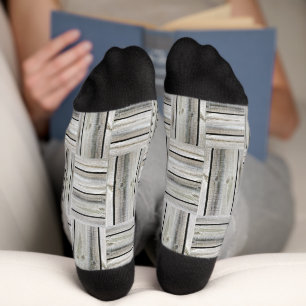 Seamless wood pattern socks