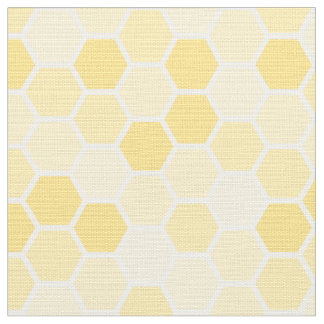 Seamless Yellow Honey Comb Pattern Fabric