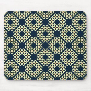 Seamless yellow pattern on desk mat mouse mat