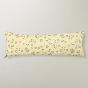 Seamless Yellow Sunflower Botanical Pattern Body Cushion