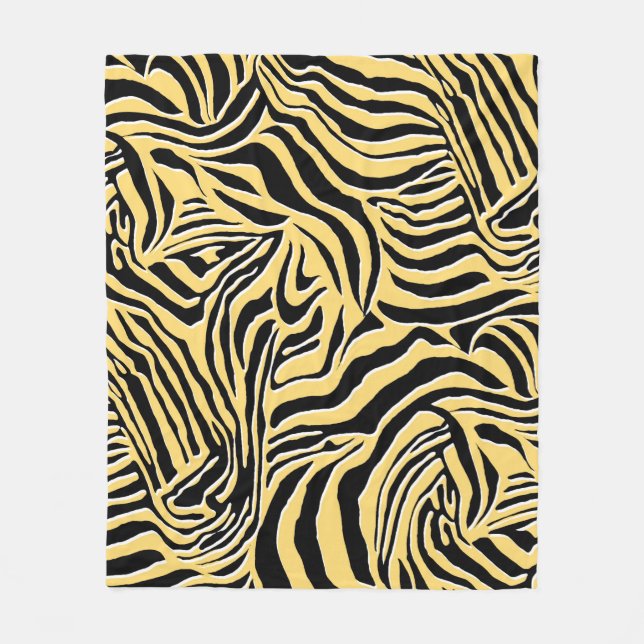 Seamless zebra pattern, animal. wallpaper,abstract fleece blanket (Front)