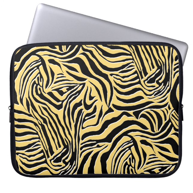 Seamless zebra pattern, animal. wallpaper,abstract laptop sleeve (Front)