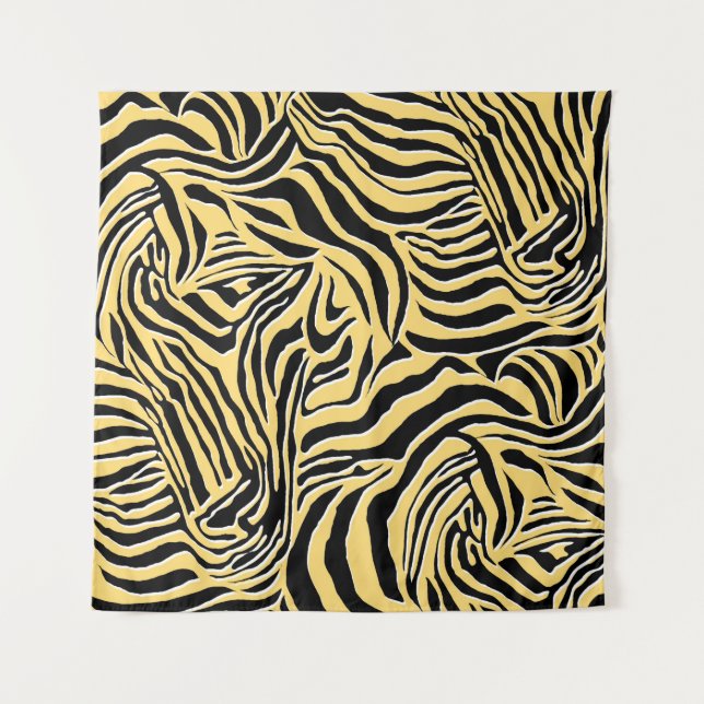 Seamless zebra pattern, animal. wallpaper,abstract tapestry (Front)