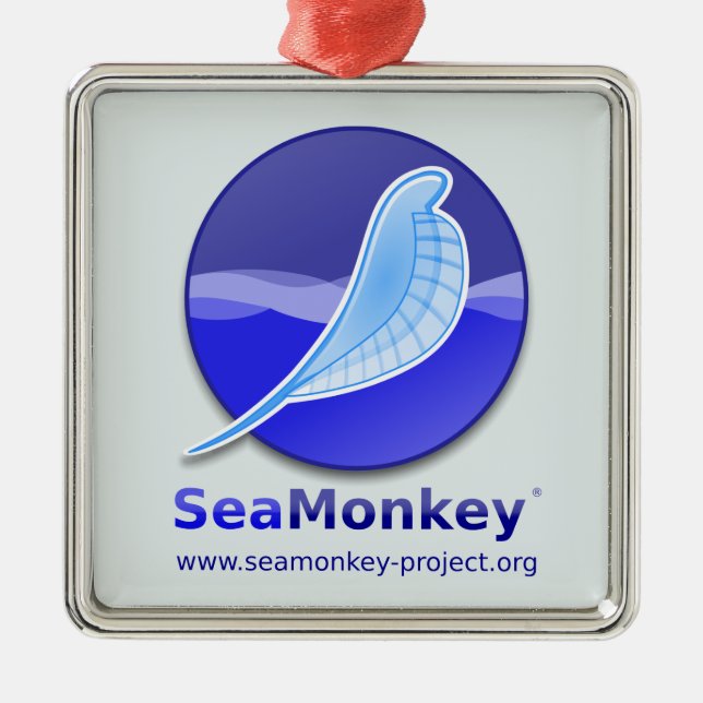 SeaMonkey Project - Vertical Logo Metal Tree Decoration (Front)