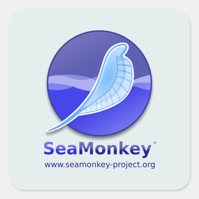 SeaMonkey Project - Vertical Logo Square Sticker (Front)