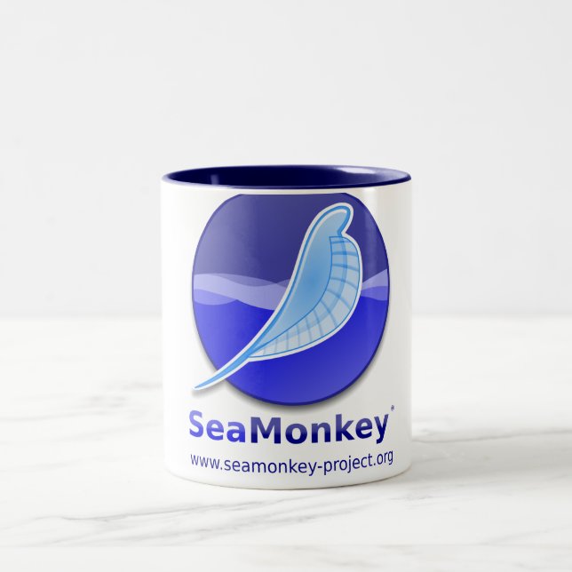 SeaMonkey Project - Vertical Logo Two-Tone Coffee Mug (Center)