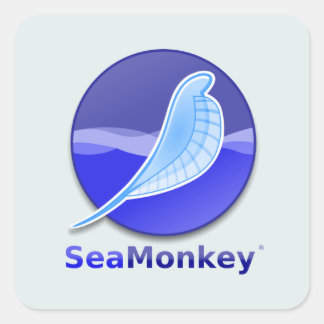 SeaMonkey Text Logo Square Sticker