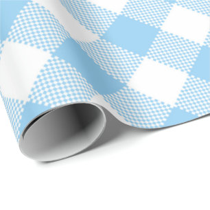 Seams Match: Blue n White Gingham Wrapping Paper