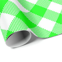 Seams Match: Green n White Gingham Wrapping Paper