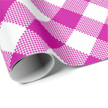 Seams Match: Pink n White Gingham Wrapping Paper