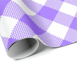 Seams Match: Purple n White Gingham Wrapping Paper