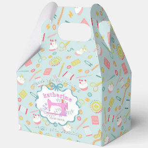 Seamstress 50th Birthday Sewing Machine Blue Favour Box