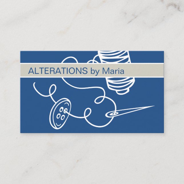 Seamstress Alterations Business Card (Front)