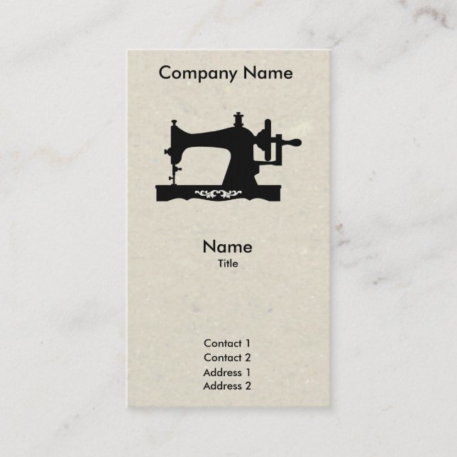 Seamstress Business Card (Front)