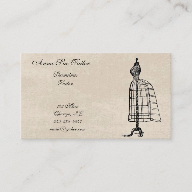 Seamstress Business Card (Front)