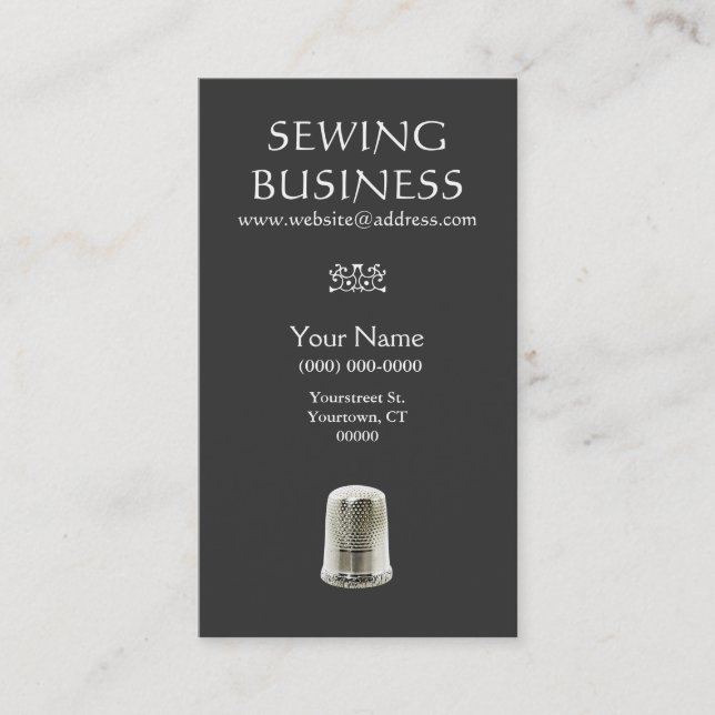 Seamstress  Business Card (Front)