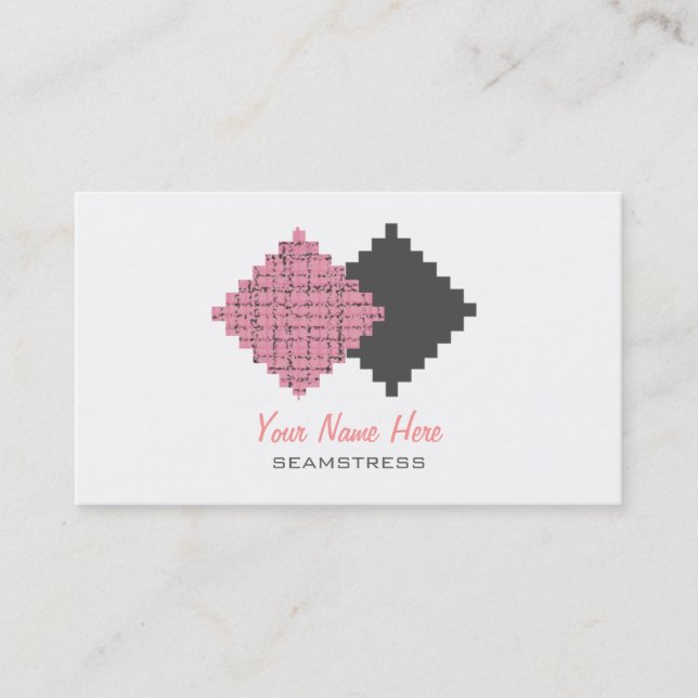 Seamstress Business Card - Fabric Swatches (Front)