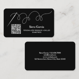 Seamstress Custom QR Business Card