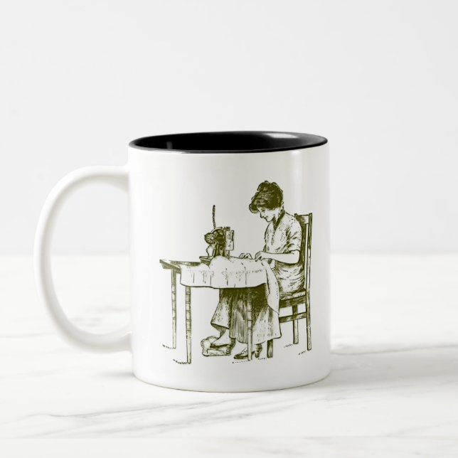 Seamstress design Two-Tone coffee mug (Left)