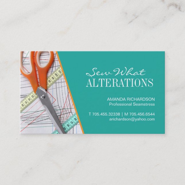 Seamstress \ Dress Maker Business Card (Front)