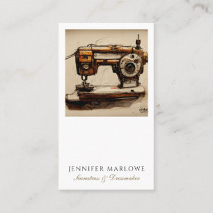 Seamstress Dressmaker Sewing Machine Business Card