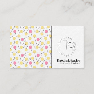 Seamstress Embroidery Tailor Fashion Needle Logo Business Card