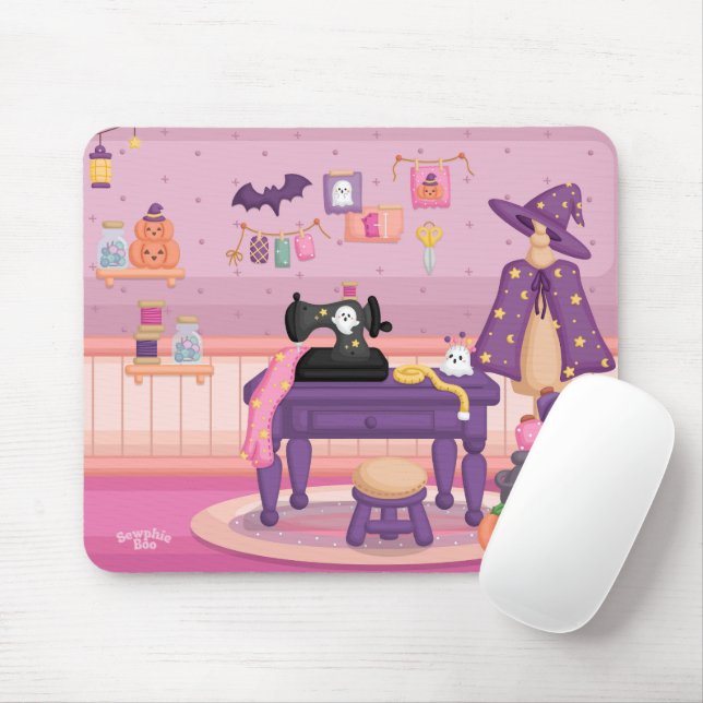 Seamstress Halloween Mouse Pad (With Mouse)