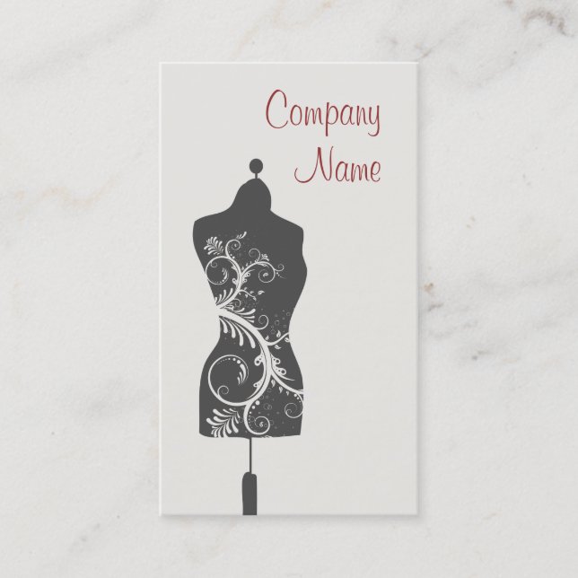 Seamstress Mannequin Business Card (Front)