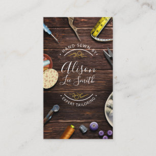 Seamstress or Tailor desk Hand sewn Business Card