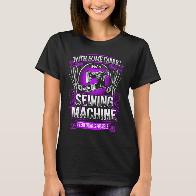 Seamstress  Quilting Sewing Machine Love Quilters T-Shirt (Front)