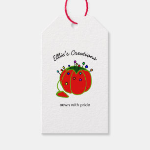 Seamstress Red Pin Cushion Seamstress Classic Roun Gift Tags