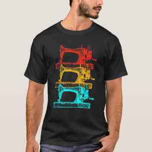 Seamstress Sewing Colourful Sewing Machine T-Shirt