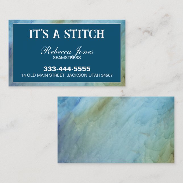 Seamstress Sewing Custom Fabric Business Card (Front/Back)