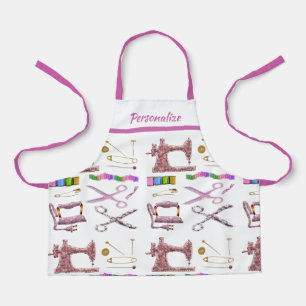 Seamstress Sewing Smock Sewing Machine Personalise Apron