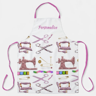 Seamstress Sewing Smock Sewing Machine Personalize Apron